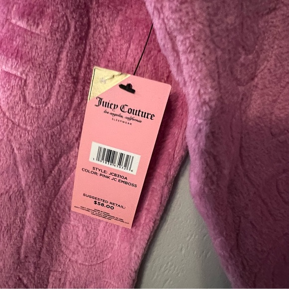 Juicy Couture Women's Pink Velour Embossed Pajama Top - Picture 3 of 8